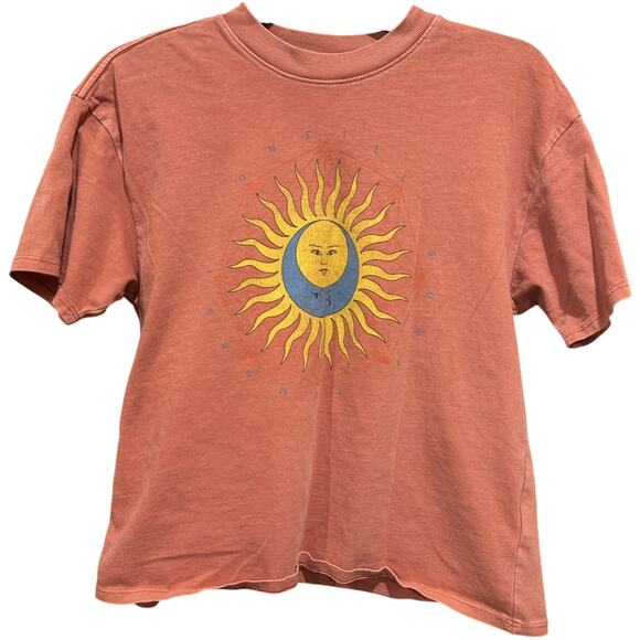 O'Neill Shirt Womens Small Orange Sun Graphic Surf Brand Tee Casual Summer Beach - Picture 2 of 7